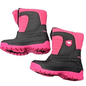 Pink and Black Winter Boots